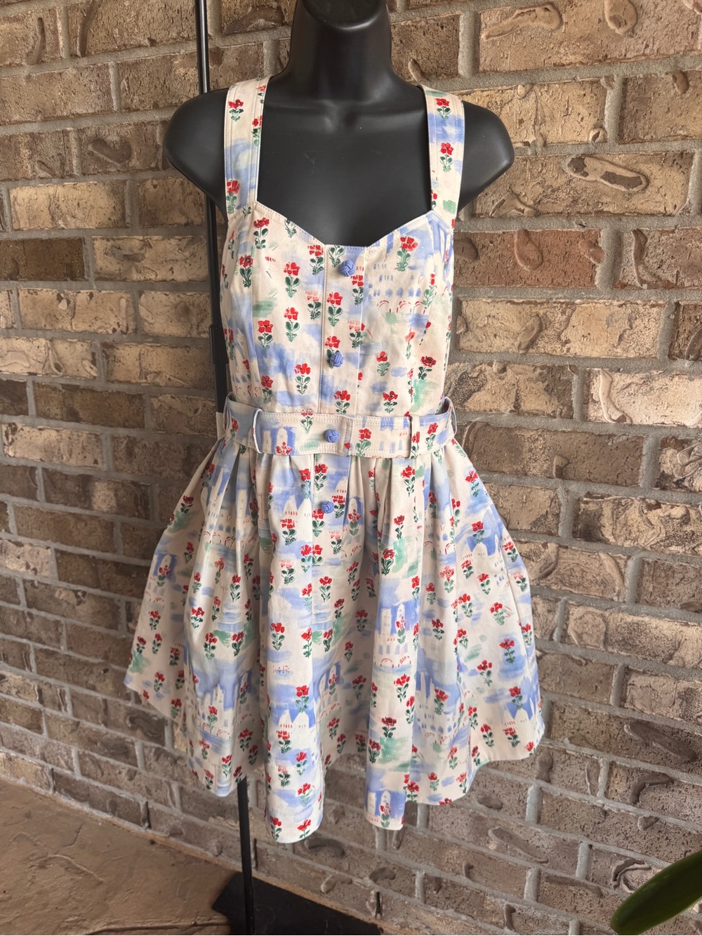 Hunter Bell Eileen Village Floral Belted Mini Dress Size 4 NWT $415 - Picture 3 of 16